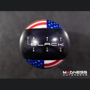 MINI Cooper Gear Shift Knob - Black w/ American Flag Design