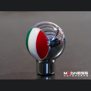 MINI Cooper Gear Shift Knob - Chrome w/ Italian Flag Design