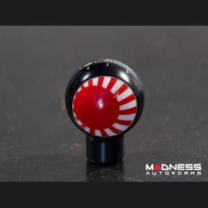 MINI Cooper Gear Shift Knob - Black w/ Rising Sun Flag of Japan Design