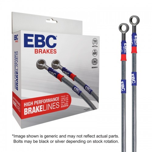 Mini Cooper S Hardtop (R53) Brake Line Kit - Front + Rear - EBC - Stainless Steel, Braided - `02-`03