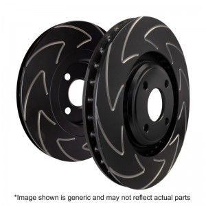 Mini Cooper JC Works Brake Rotors (2) - Front - EBC - BSD Series Sport Rotor w/Ultra Quiet V Slot Configuration - `09-`14