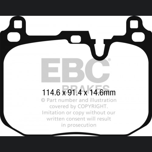 Mini Cooper John Cooper Works Brake Pad Set - Front - EBC - Yellowstuff - 2015