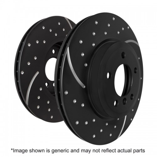 Mini Cooper S Hardtop Brake Rotors (2) - Front - EBC - 3GD Series Sport Slotted Rotors - `07-`14