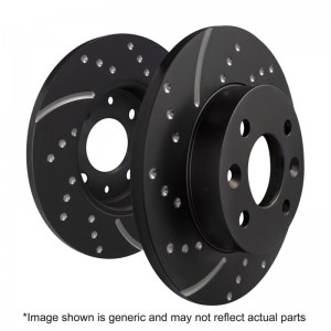 Mini Cooper Convertible (F57) Brake Rotors (2) - Rear - EBC - 3GD Series Sport Slotted - 2016
