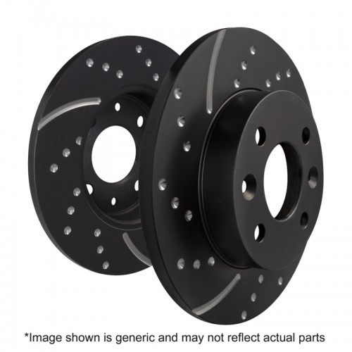 Mini Cooper Convertible (F57) Brake Rotors (2) - Rear - EBC - 3GD Series Sport Slotted - 2016