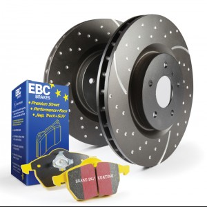MINI Clubman (R55) Brake Kit - Rear - EBC - GD Rotors + Yellowstuff Pads - Black - `08-`09