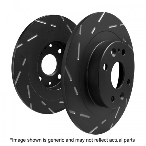 Mini Cooper Convertible (F57) Brake Rotors (2) - Rear - EBC - USR Slotted Series - 2016