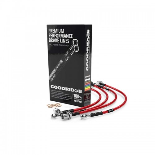 Mini Cooper F55 Brake Line Kit - Goodridge - Red - `16-`20