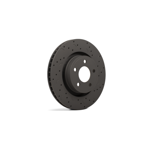 Mini Cooper Base Conv. Brake Rotors (2) - Front - Hawk Performance - Talon Cross Drilled And Slotted Rotors - 2007