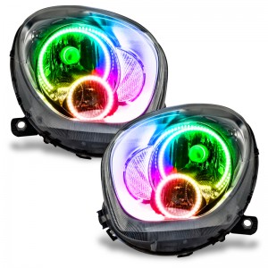 Mini Cooper Countryman Headlight Halo Kit - ORACLE Lighting - ColorSHIFT with RF Controller - ColorSHIFT - `11-`15