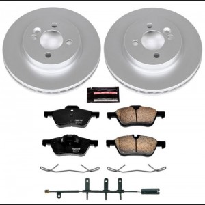 Mini Cooper Brake Kit - Front - PowerStop - Z23 Evolution Coated Rotors + Carbon-Fiber Ceramic Pads - `07-`08