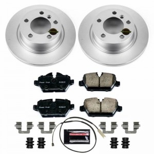 Mini Cooper Countryman Brake Kit - Rear - PowerStop - Geomet Coated Rotors + Carbon-Fiber Ceramic Pads - `11-`16