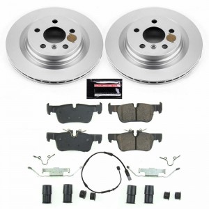 Mini Cooper Clubman Brake Kit - Rear - PowerStop - Geomet Coated Rotors + Carbon-Fiber Ceramic Pads - `17-`19