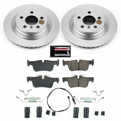Mini Cooper Clubman Brake Kit - Rear - PowerStop - Geomet Coated Rotors + Carbon-Fiber Ceramic Pads - `17-`19