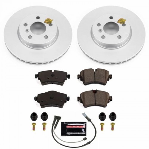 Mini Cooper Clubman Brake Kit - Front - PowerStop - Geomet Coated Rotors + Carbon-Fiber Ceramic Pads - `16-`18