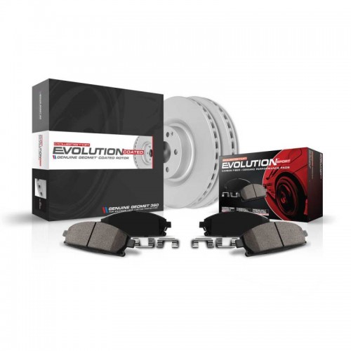 Mini Cooper Brake Kit - Front - PowerStop - Genuine Geomet 360 Coated Rotors + Carbon-Fiber Ceramic Pads - 2011