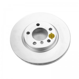 Mini Cooper Countryman Brake Rotor - Front - PowerStop - High Carbon Geomet Coated - Silver - `11-`16