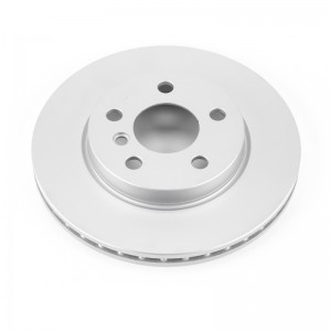 Mini Cooper Brake Rotor(1) - Front - PowerStop - Evolution High Carbon Geomet Coated - Silver - `14-`19