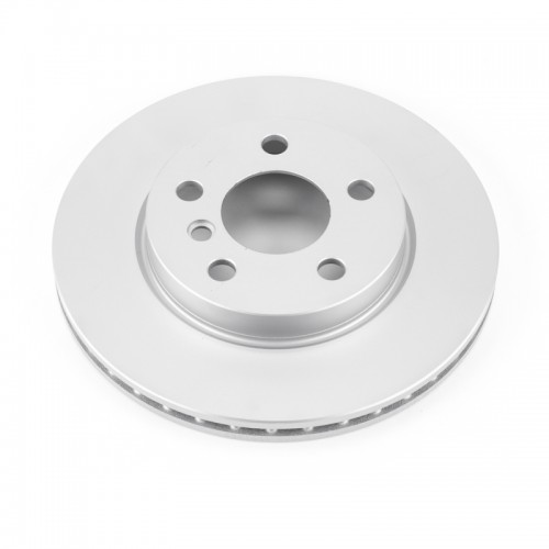 Mini Cooper Brake Rotor(1) - Front - PowerStop - Evolution High Carbon Geomet Coated - Silver - `14-`19