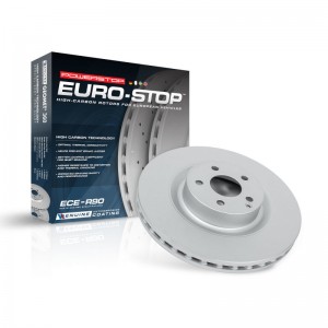 Mini Cooper Brake Rotor (1) - Rear - PowerStop - Evolution High Carbon Geomet Coated - Silver - `14-`19