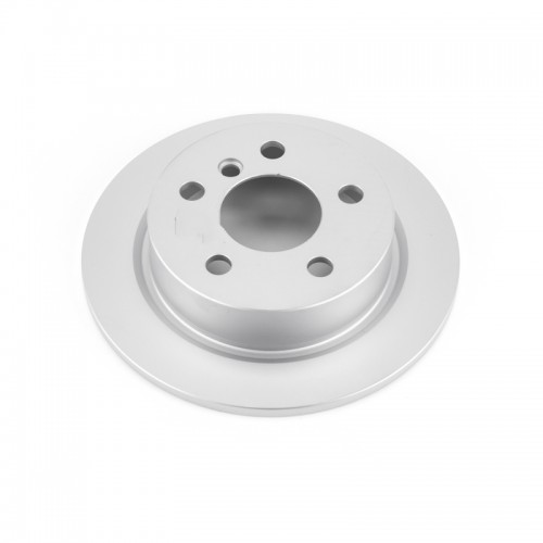 Mini Cooper Brake Rotor (1) - Rear - PowerStop - Evolution High Carbon Geomet Coated - Silver - `14-`19