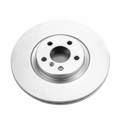 Mini Cooper Countryman Brake Rotor (1) - Front - PowerStop - Evolution High Carbon Geomet Coated - Silver - `17-`20
