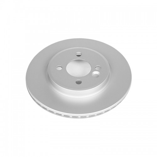 Mini Cooper Brake Rotor(1) - Front - PowerStop - High Carbon Geomet Coated - Silver - `02-`07