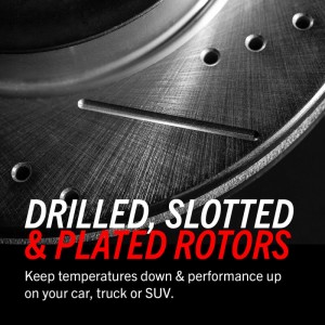 Mini Cooper Brake Rotors (2) - Front - PowerStop - Drilled & Slotted Zinc Plated - Silver - `07-`16