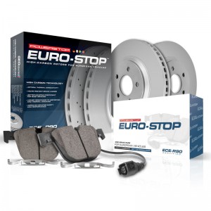 Mini Cooper Brake Kit - Front - PowerStop - Genuine GEOMET Coated Rotors + ECE-R90 Certified Pads - `02-`06
