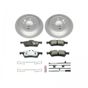 Mini Cooper Brake Kit - Rear - PowerStop - Genuine Geomet Fully Coated Rotors + ECE-R90 Certified Pads - `02-`06