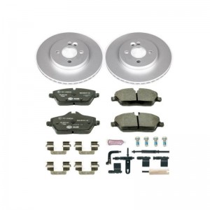 Mini Cooper Brake Kit - Front - PowerStop - Genuine Geomet Coated Rotors + ECE-R90 Certified Pads - `07-`10