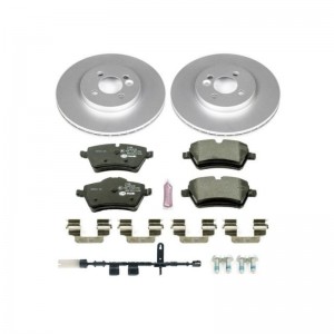 Mini Cooper Brake Kit - Front - PowerStop - Genuine Geomet Coated Rotors + ECE-R90 Brake Pads - `11-`16