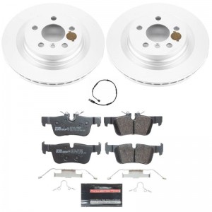 Mini Cooper Clubman Brake Kit - Rear - PowerStop - Genuine Geomet Coated Rotors + ECE-R90 Certified Pads - `17-`19