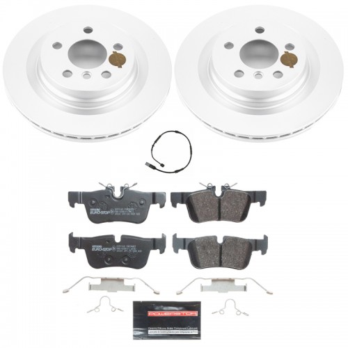 Mini Cooper Clubman Brake Kit - Rear - PowerStop - Genuine Geomet Coated Rotors + ECE-R90 Certified Pads - `17-`19