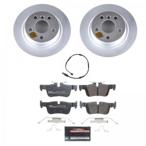 Mini Cooper Clubman Brake Kit - Rear - PowerStop - Genuine Geomet Coated Rotors + ECE-R90 Brake Pads - `16-`21