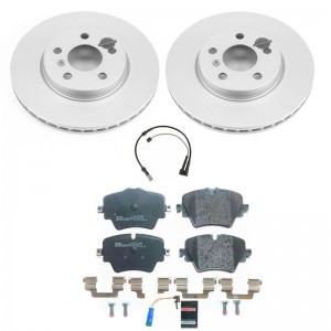 Mini Cooper Clubman Brake Kit - Front - PowerStop - Genuine Geomet Coated Rotors + ECE-R90 Brake Pads + Hardware Kit - 2019