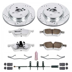 Mini Cooper Brake Kit - Front - PowerStop - Drilled & Slotted Rotors + Carbon-Fiber Ceramic Pads - `07-`08