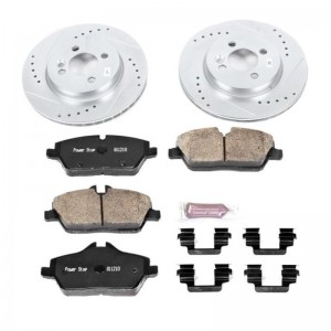 Mini Cooper Brake Kit - Front - PowerStop - Drilled & Slotted Rotors + Carbon-Fiber Ceramic Pads - `11-`16