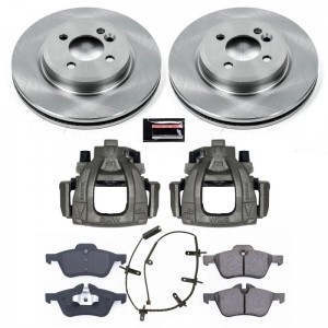 Mini Cooper Brake Kit - Front - PowerStop - Autospecialty Rotors + Evolution Ceramic Pads + Replacement Calipers - `02-`06
