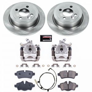 Mini Cooper Brake Kit - Rear - PowerStop - Autospecialty Rotors + Evolution Ceramic Pads + Non-coated Calipers - `07-`10