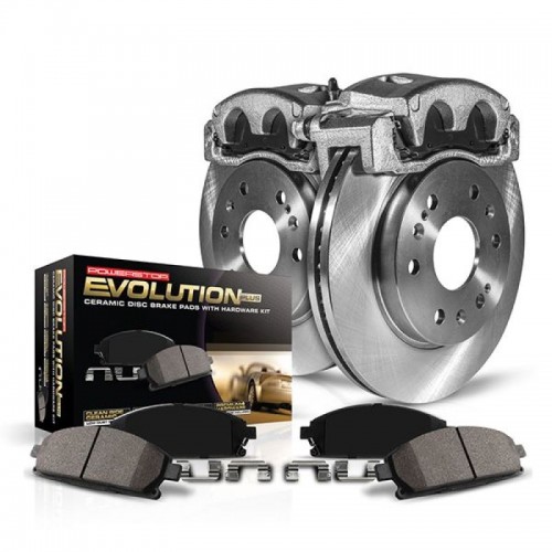 Mini Cooper Brake Kit - Front - PowerStop - Autospecialty Rotors + Evolution Ceramic Pads + Non-Coated Calipers - 2011