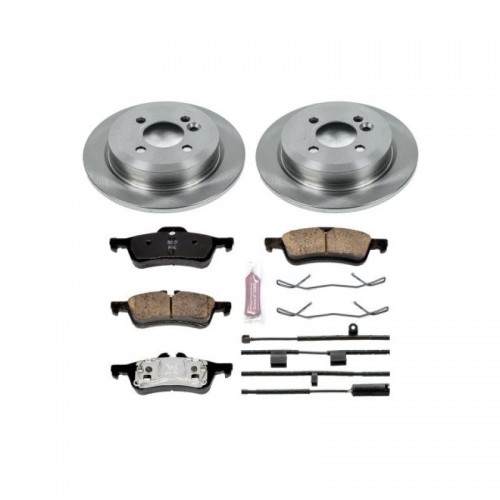 Mini Cooper Brake Kit - Rear - PowerStop - Z17 Evolution Plus Rotors + Ceramic Pads - `02-`06