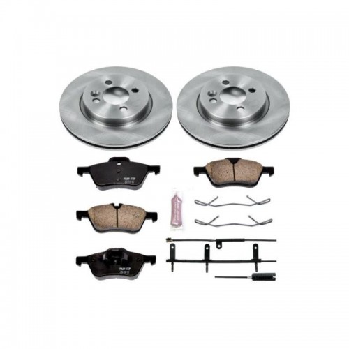 Mini Cooper Brake Kit - Front - PowerStop - Autospecialty Rotors + Z17 Evolution Plus Ceramic Pads - `07-`08