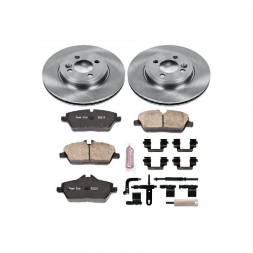 Mini Cooper Brake Kit - Front - PowerStop - Z17 Evolution Plus + Autospecialty Rotors - `07-`10