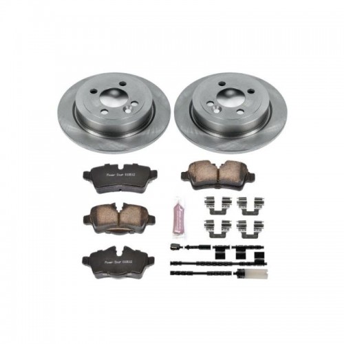 Mini Cooper Brake Kit - Rear - PowerStop - Autospecialty Rotors + Z17 Evolution Plus Ceramic Pads - `11-`16