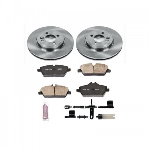 Mini Cooper Brake Kit - Front - PowerStop - Autospecialty Rotors + Z17 Evolution Plus Ceramic Pads - `11-`16