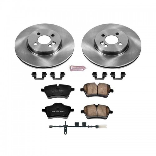 Mini Cooper Brake Kit - Front - PowerStop - Autospecialty Rotors + Z17 Evolution Plus Ceramic Pads - `11-`16