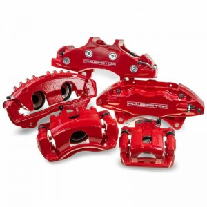 Mini Cooper Brake Calipers - Front - PowerStop - Red Powder Coated - Red - `02-`06