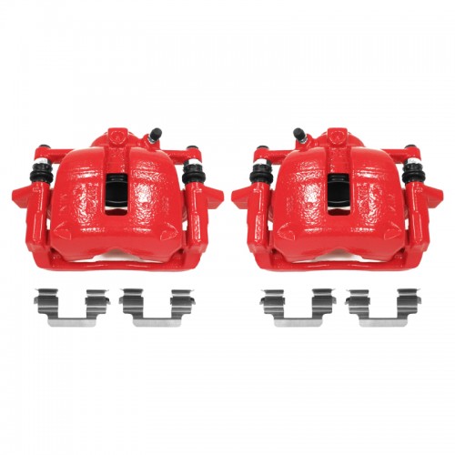 Mini Cooper Brake Calipers - Front - PowerStop - Floating Caliper with Bracket - Red - `07-`16