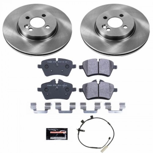 Mini Cooper Brake Kit - Front - PowerStop - Autospecialty Rotors + Track Day Pads - `11-`16